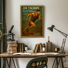 Jim Thorpe Athletic Legacy Vintage Sports Poster