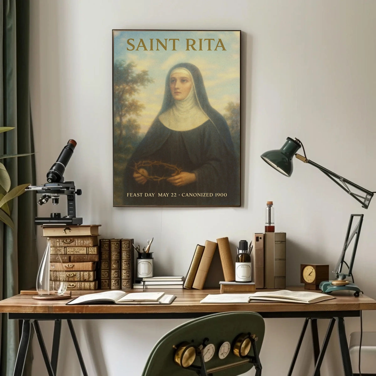 Saint Rita Feast Day Poster
