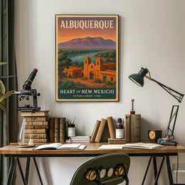 Albuquerque Heart of New Mexico Travel Poster
