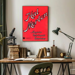 Hal Merton Vintage Magician & Ventriloquist Cultural Poster