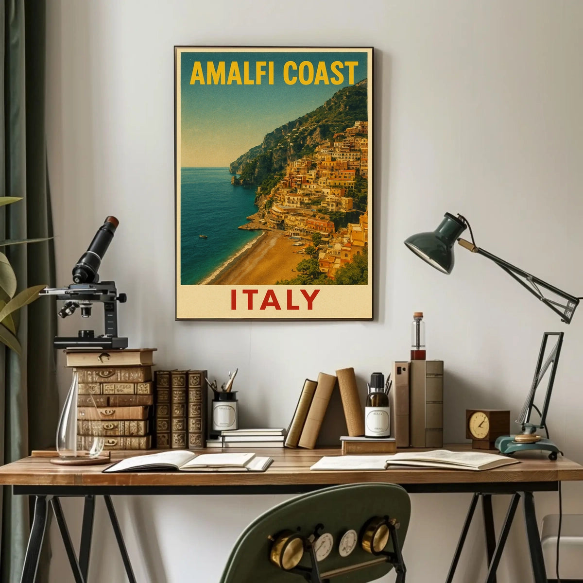 Amalfi Coast Italy Poster Wall Art 18x24 Coastal Scene