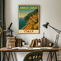 Amalfi Coast Italy Poster Wall Art 18x24 Coastal Scene