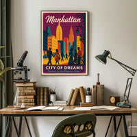 City of Dreams Vintage Manhattan Poster