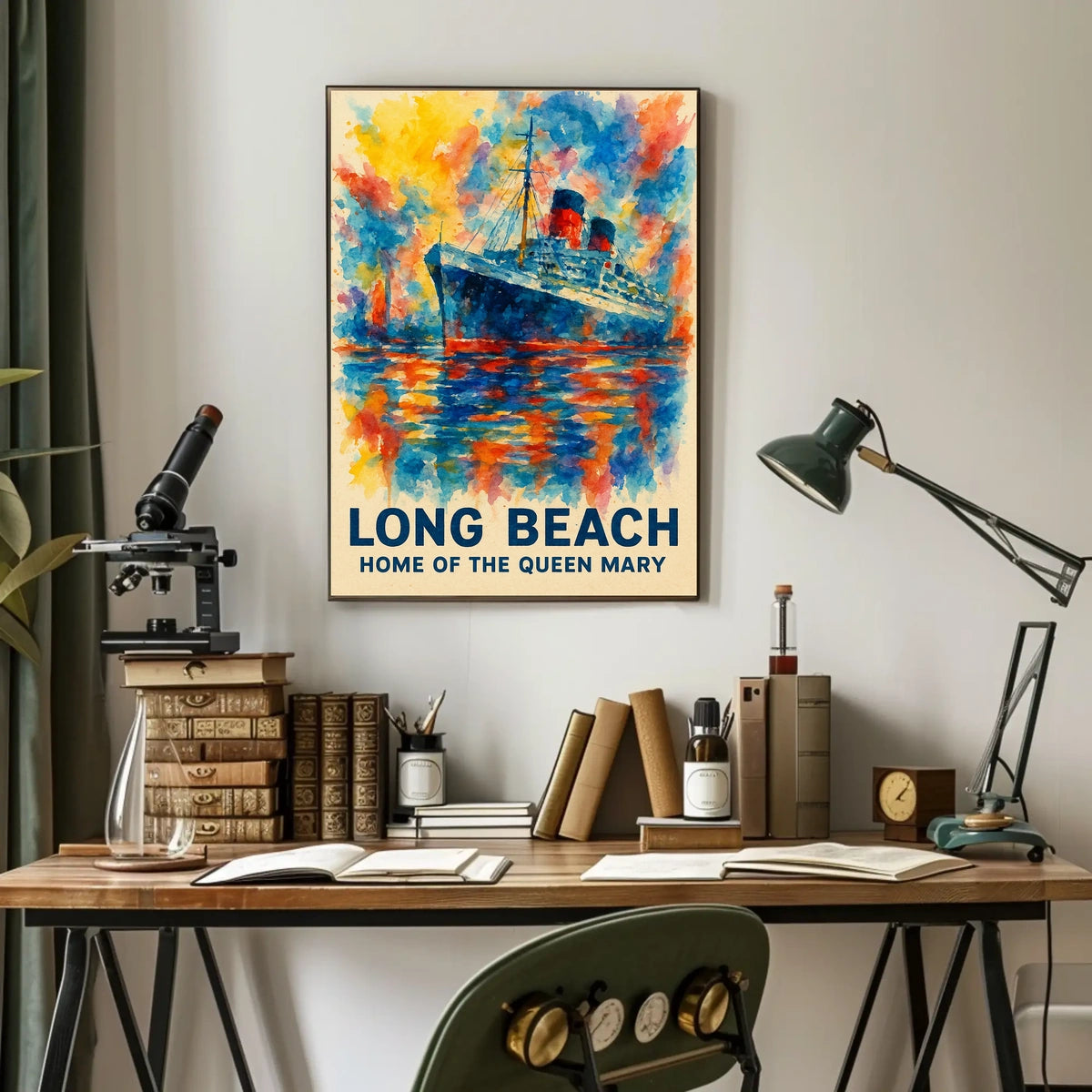Long Beach Home Of The Queen Mary Poster