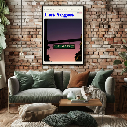Vintage Poster Las Vegas Blvd Sign