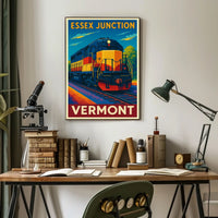 Essex Junction Train Vermont Poster