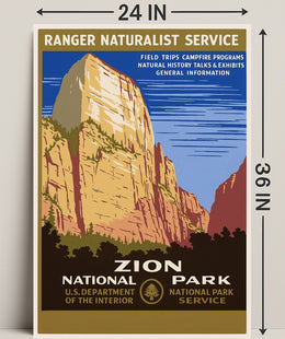 Zion National Park Explore Nature Poster PosterGoat