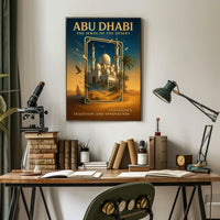 Abu Dhabi's Jewel Architectural Serenity Travel Poster