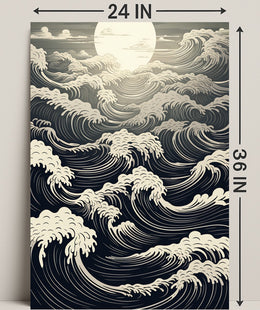 Moonlit Waves Poster PosterGoat