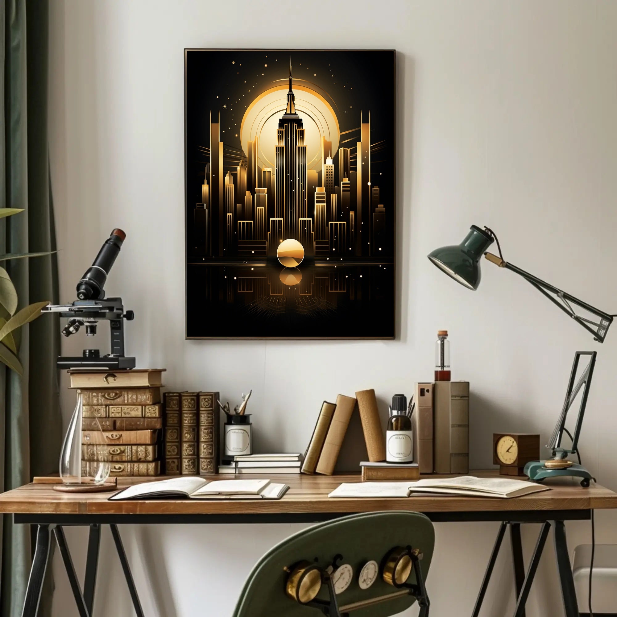 Golden Cityscape Poster