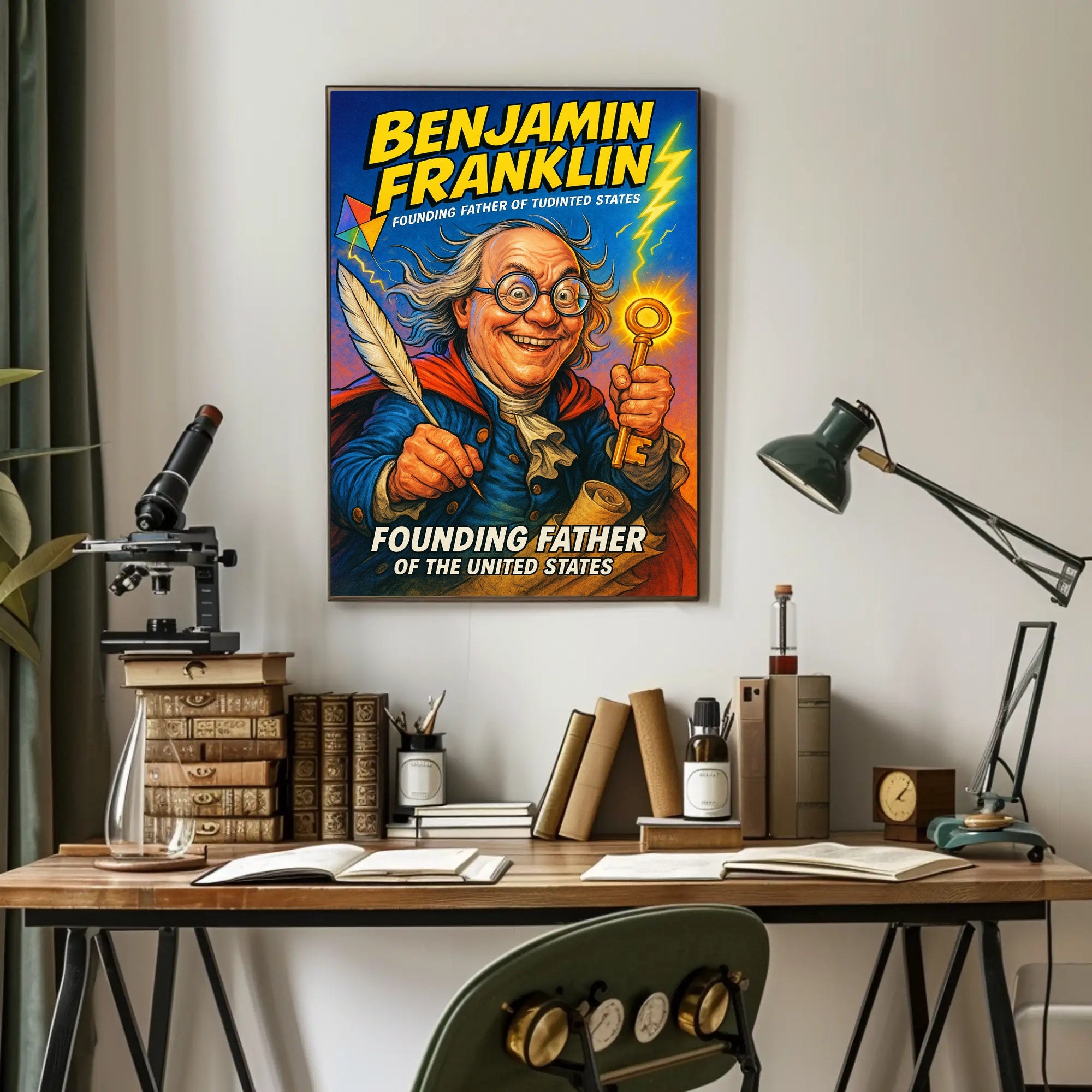 Benjamin Franklin Founding Father Poster PosterGoat