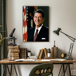 Presidential Study – Dwight D. Eisenhower at Cabinet Table Poster