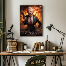 Jimmy Carter Funny Cartoon Art Presidential Poster