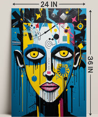 Vibrant Abstract Portrait Abstract Poster