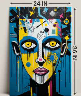 Vibrant Abstract Portrait Abstract Poster