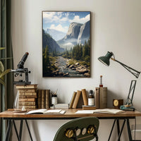 Yosemite Scenic View Poster Wall Art Print