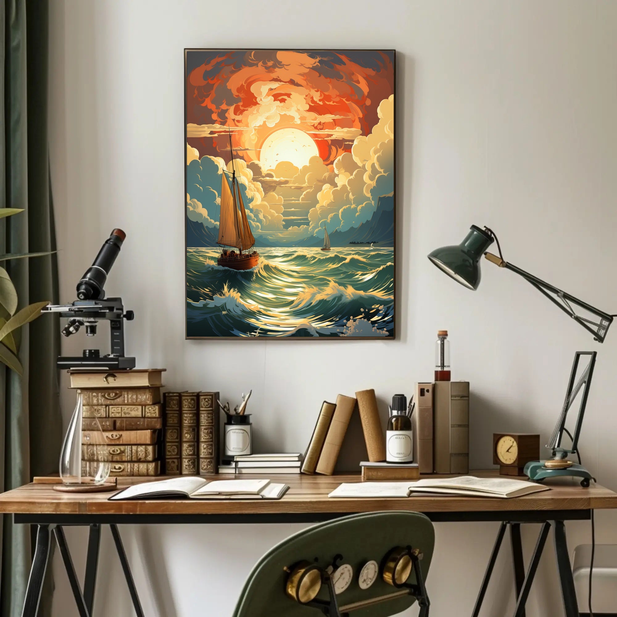 Sailing Into The Sunset Poster PosterGoat
