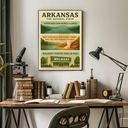 Arkansas Natural Beauty and Lakes Travel Poster