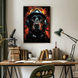 Heroic Canine Aviator Poster
