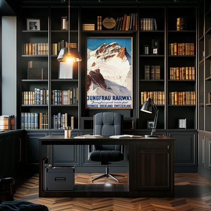 Jungfrau Railway - Switzerland Vintage Travel Poster