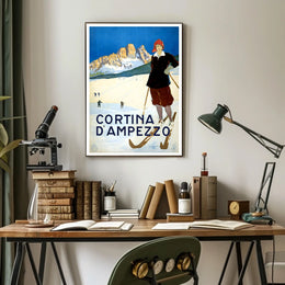 Cortina DAmpezzo Ski Resort Poster