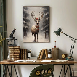 Winter Wonderland Stag Poster