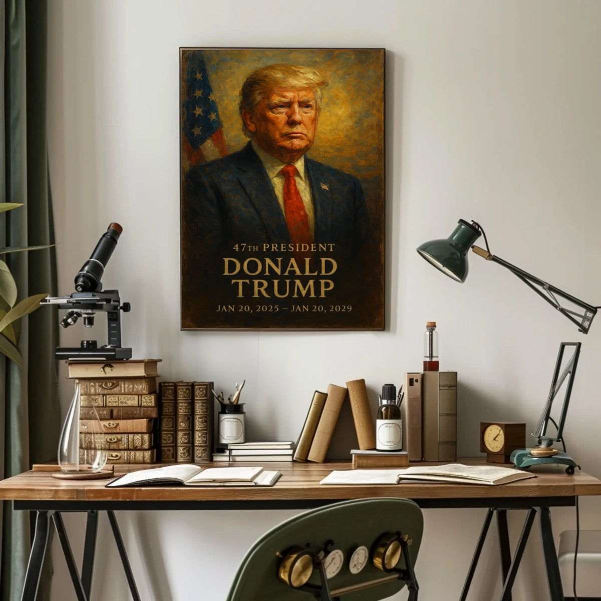 Trump Visionary Patriotic Digital Painting Poster