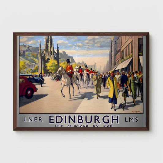 Edinburgh Travel by Rail Poster