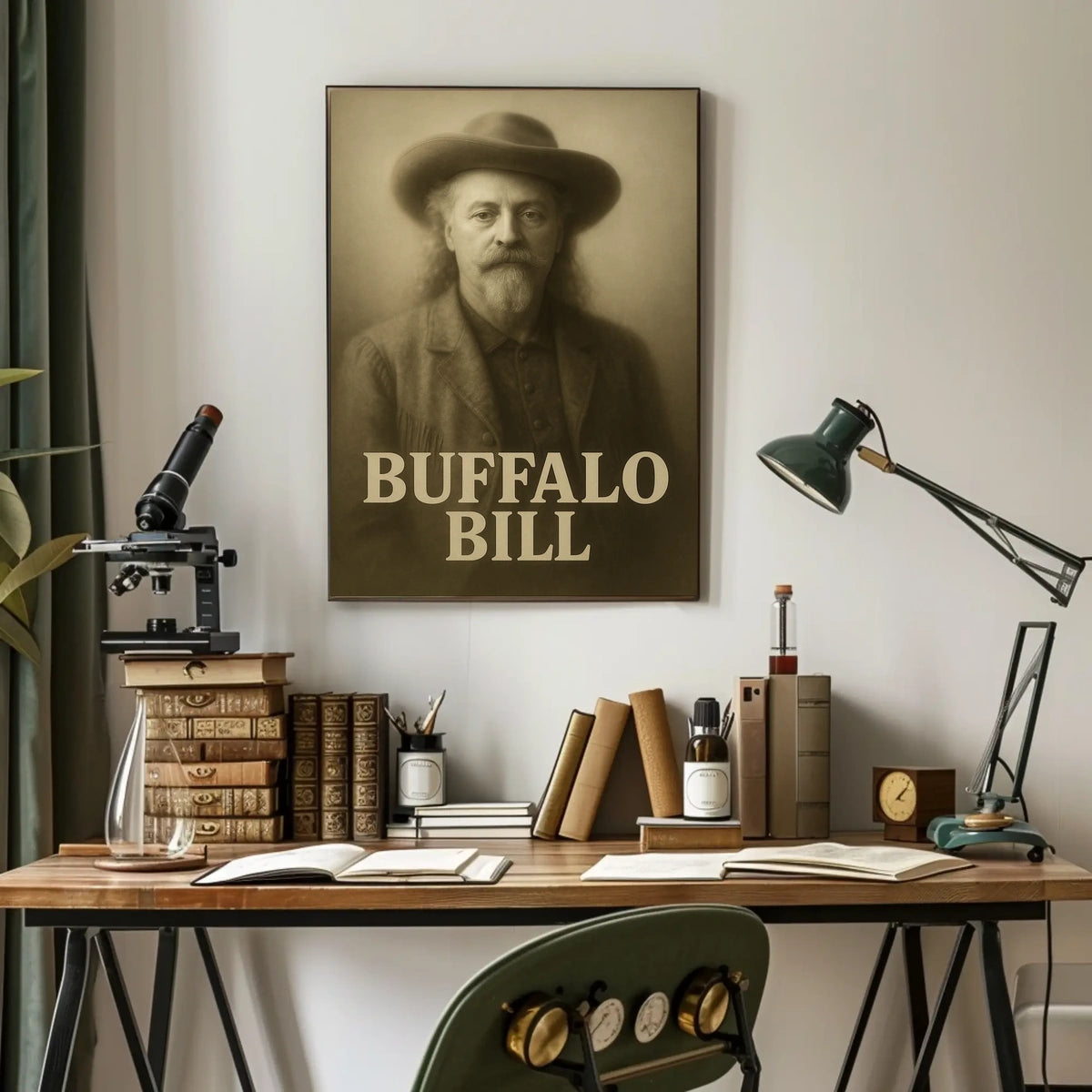 Buffalo Bill Iconic Vintage Historical Poster