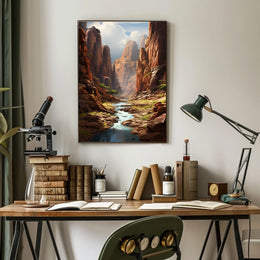 Majestic Canyon Landscape Poster