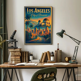 City of Dreams Los Angeles Vintage Poster