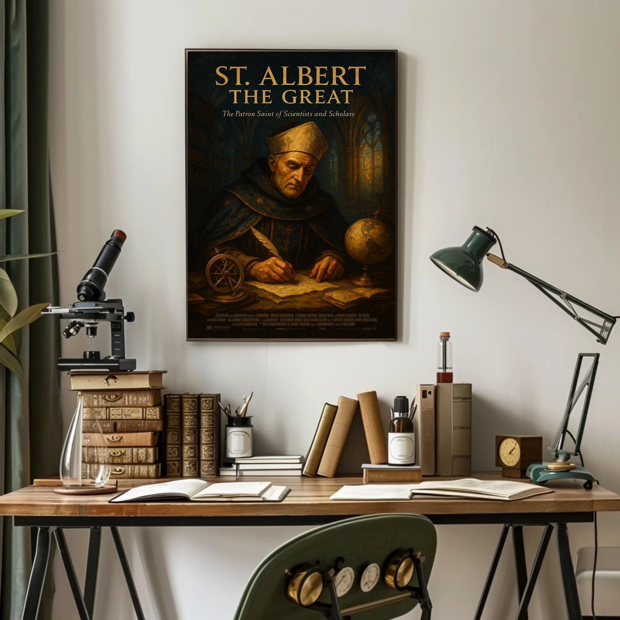 St. Albert the Great Patron Saint of Scientists and Scholars Poster PosterGoat