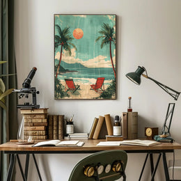 Panda's Watermelon Delight in Bamboo Forest Poster PosterGoat