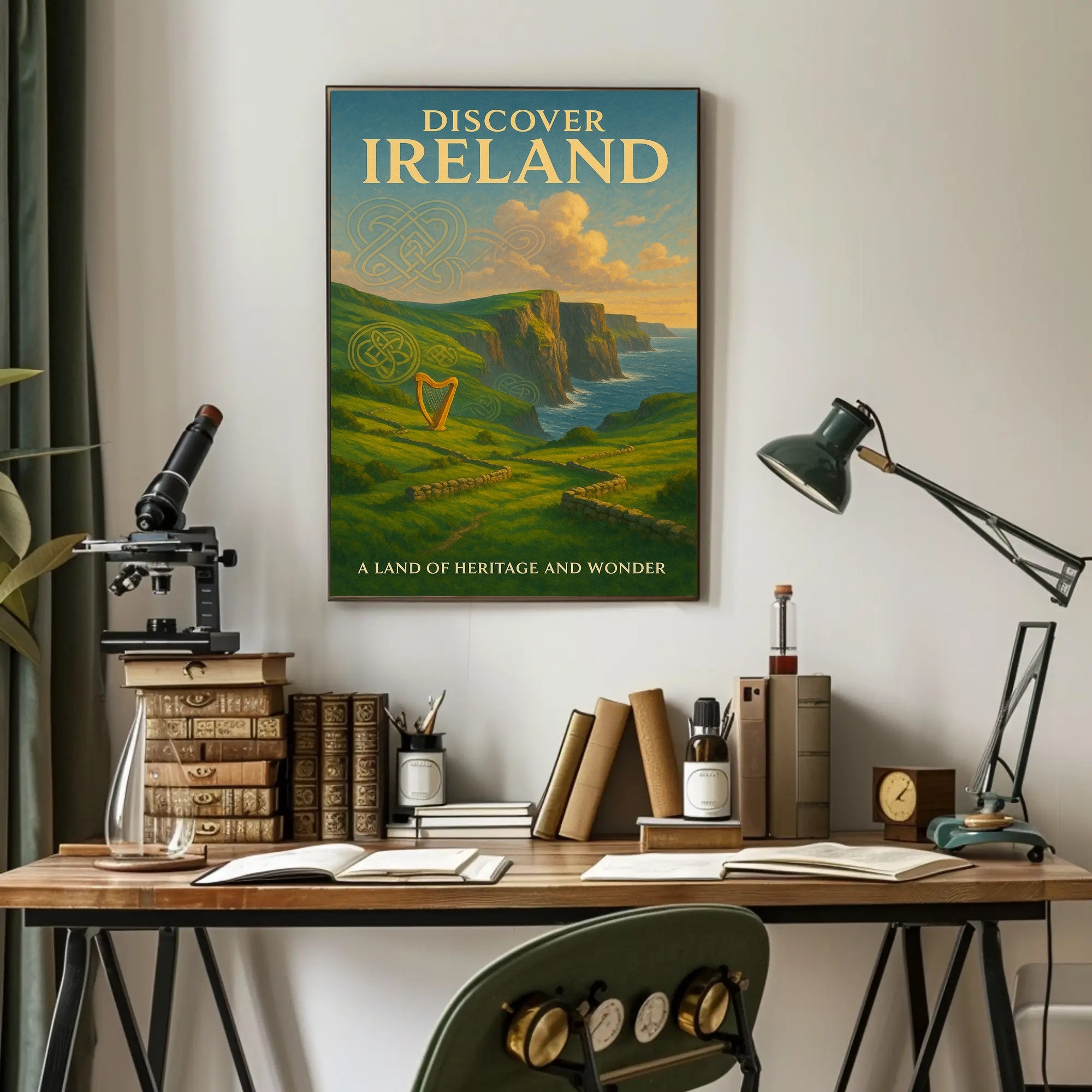 Irish Landscapes: Cliffs and Culture Heritage Poster