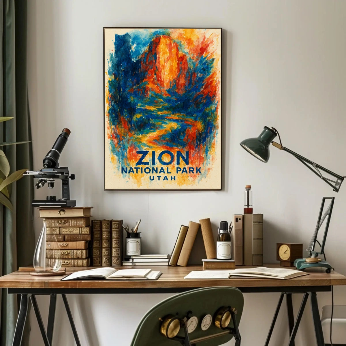 Zion National Park Utah Scenic Poster