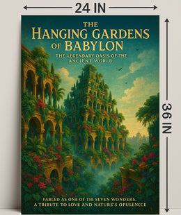 Hanging Gardens of Babylon Romantic Cultural or Heritage Poster