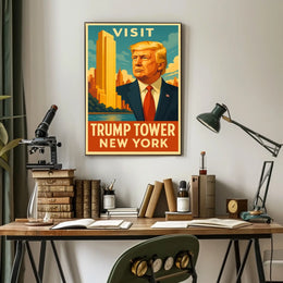 Trump Tower New York City Travel Poster Vintage Wall Art