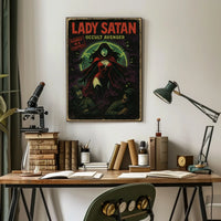 Lady Satan Occult Avenger Vintage Fantasy Mythology Poster