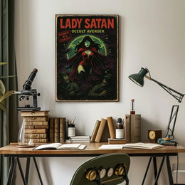Lady Satan Occult Avenger Vintage Fantasy Mythology Poster