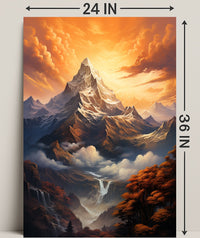 Majestic Mountain Sunrise Poster