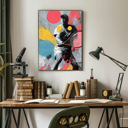Dynamic Tennis Art Poster