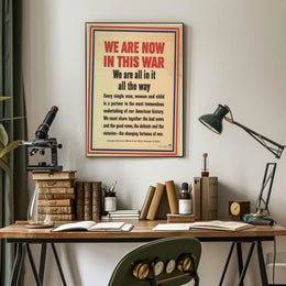 We Are Now in This War Poster PosterGoat