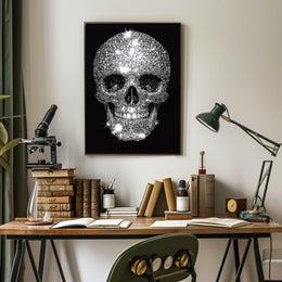Skull Diamonds Luxurious Striking Poster