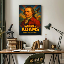 18th-Century Historical Figure in Patriotic Poster PosterGoat