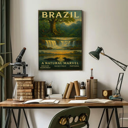 Brazil A Natural Marvel Poster Wall Art Landscape Print