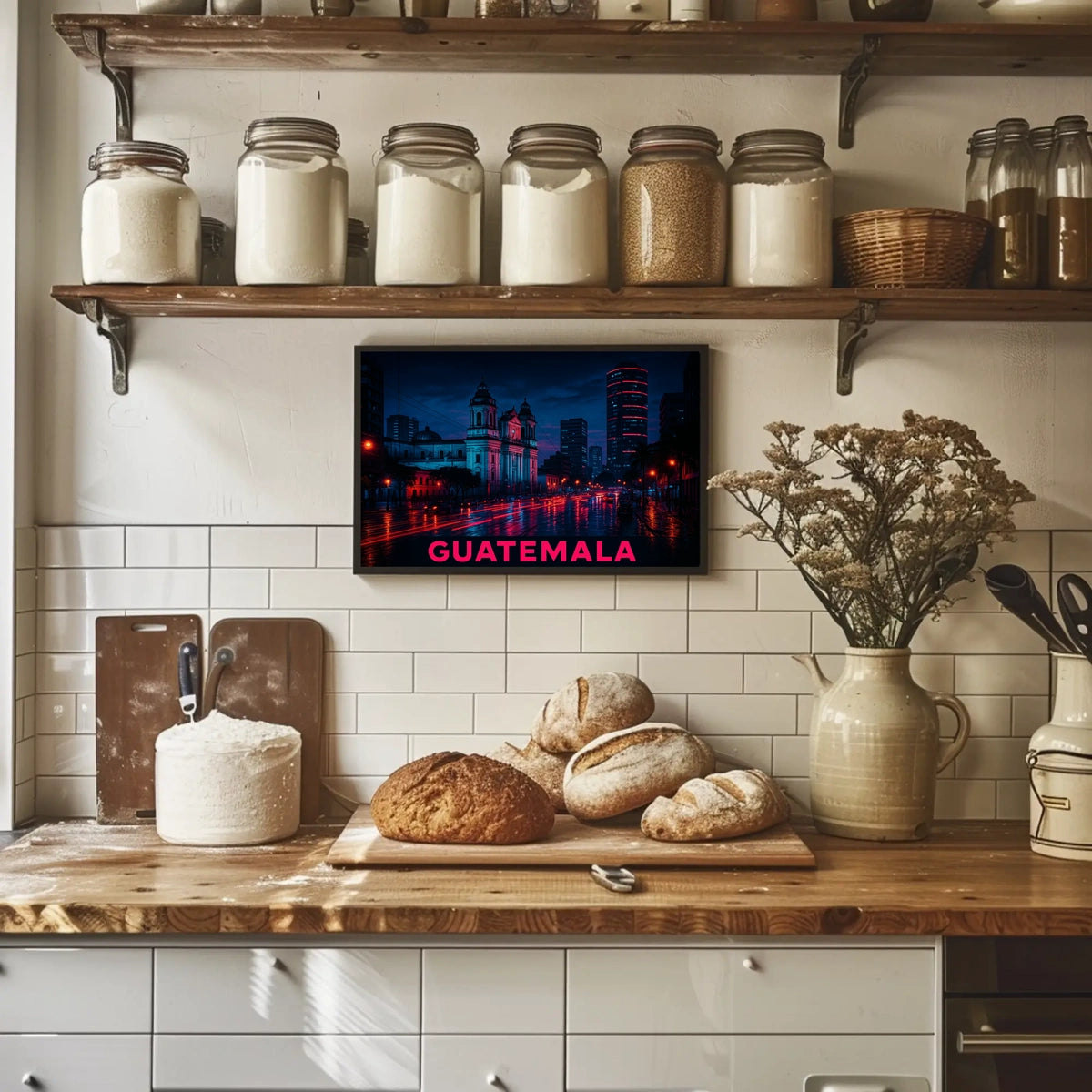 Nightscape of Guatemala City Poster