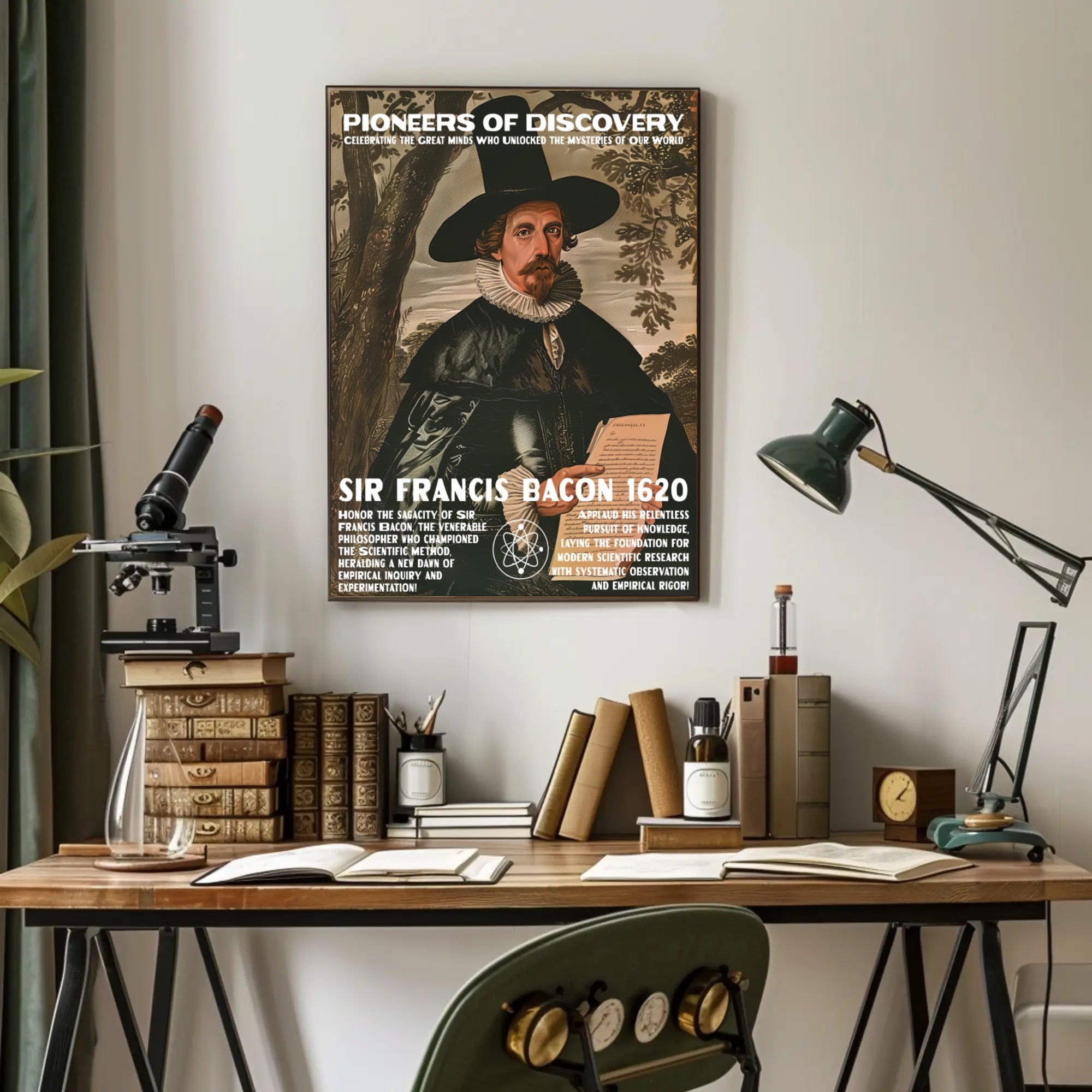 Sir Francis Bacon Historical Educational Poster