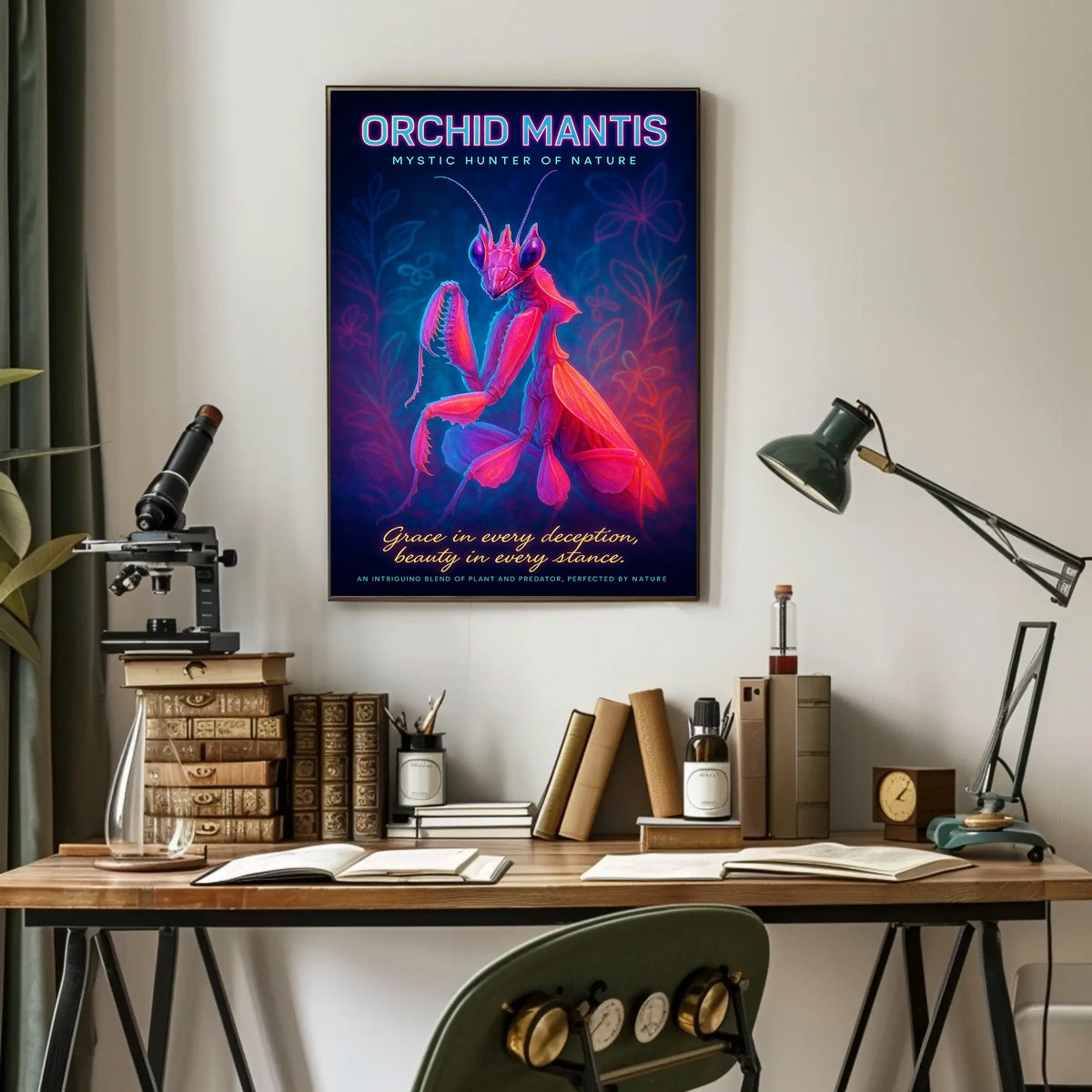 Orchid Mantis Mystic Hunter of Nature Poster