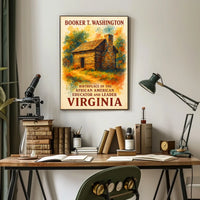 Booker T. Washington Virginia Birthplace Commemorative Poster