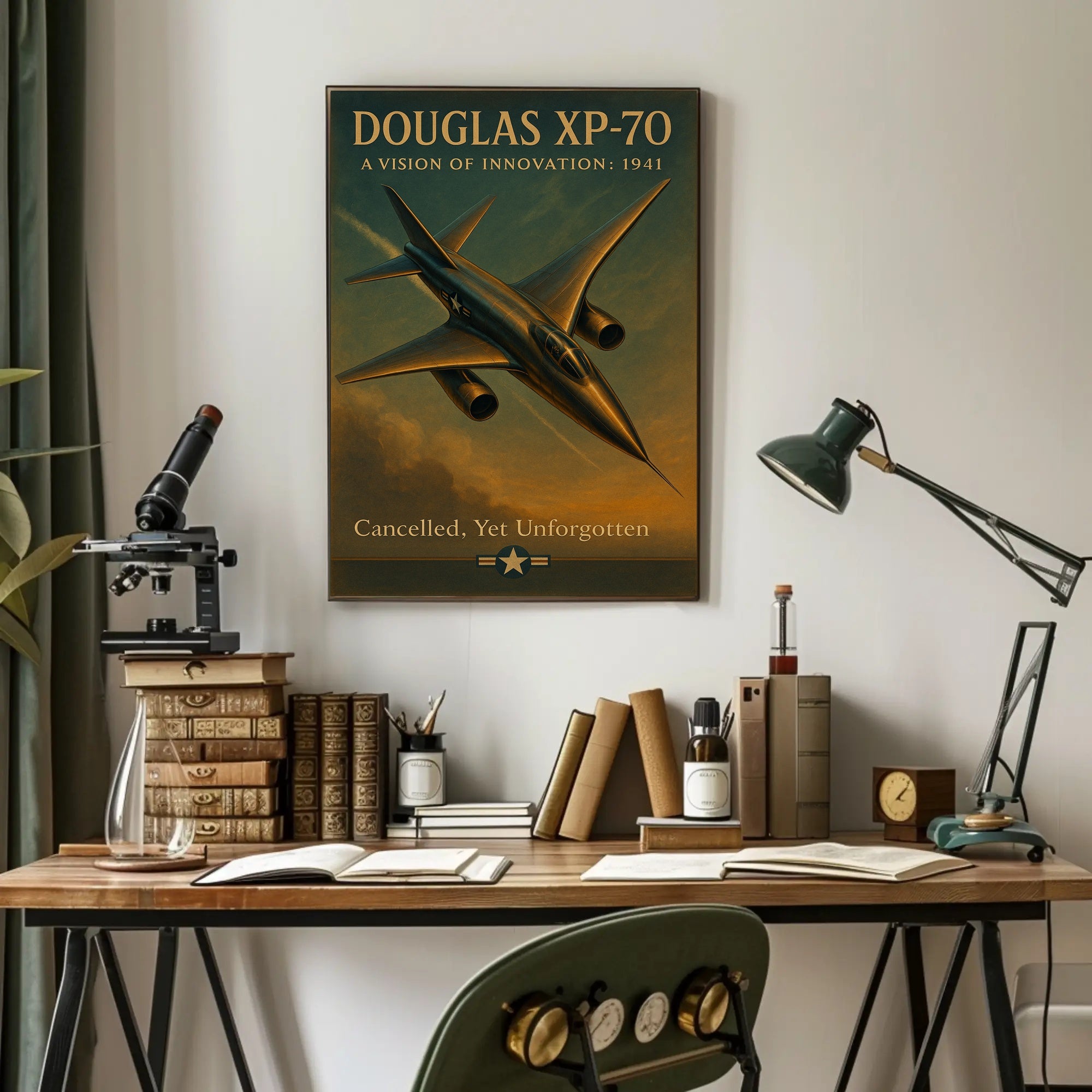 Douglas XP 70 Vintage Aviation Poster Print